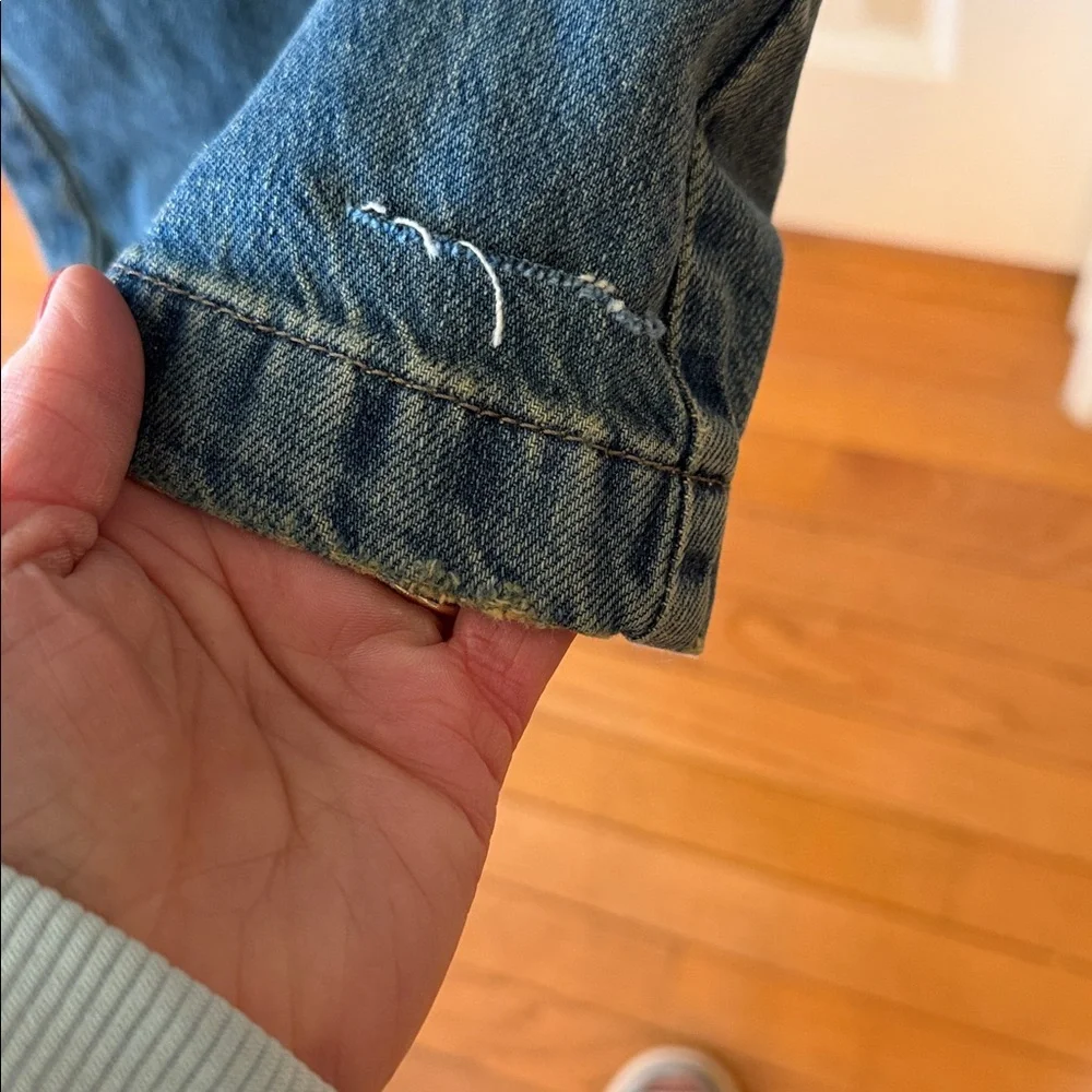 We The Free Blue Denim Overalls Sz L.  SEE PICTURES. Box33 - Picture 4 of 6